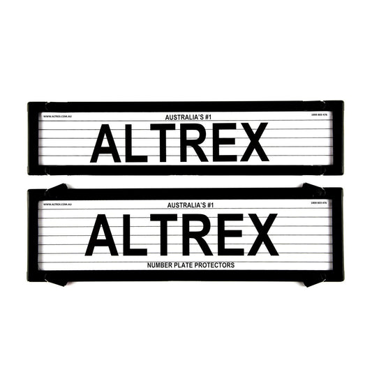 Altrex Number Plate Cover 6 Figure Black With Lines Premium Combination NSW SA