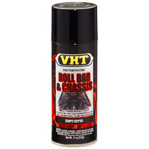 VHT Aerosol Spray Roll Bar & Chassis Paint Satin Black SP671