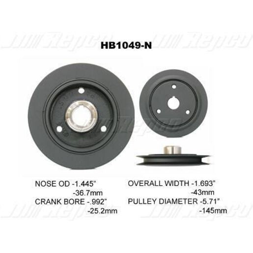 Powerbond OEM Replacement Harmonic Balancer HB1049N