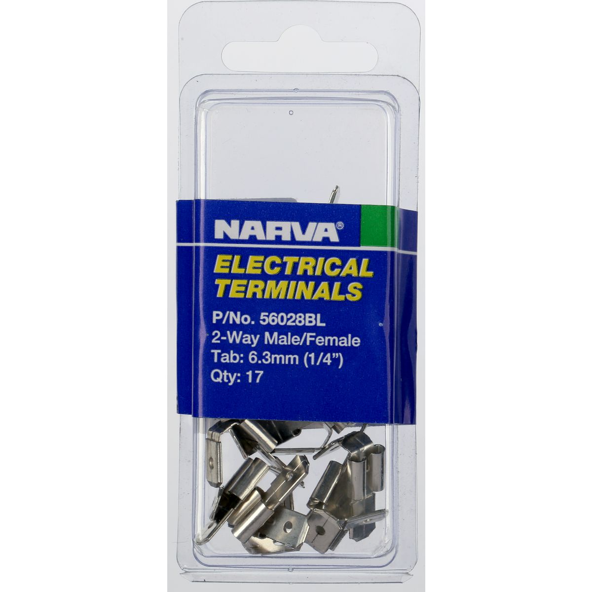 Narva Terminal Blade 2 Way 5mm - 6mm Yellow N 56028BL