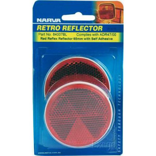 Narva Reflector 65mm Red Self Adhesive 84007BL