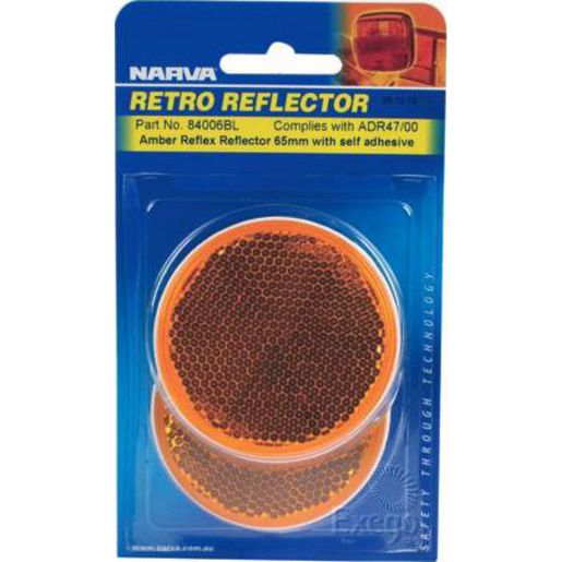 Narva Reflector 65mm Amber Self Adhesive 84006BL