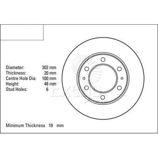 DBA Standard Brake Rotor Single 302mm Front DBA151