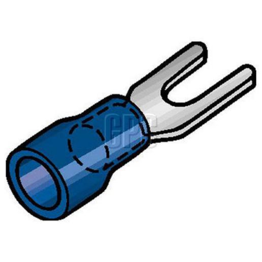 Narva Terminal Spade 4.3mm Blue (100Pk) 56166