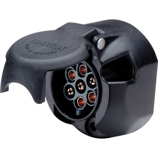 Narva Trailer Socket 7 Pin Large Round 82052BL