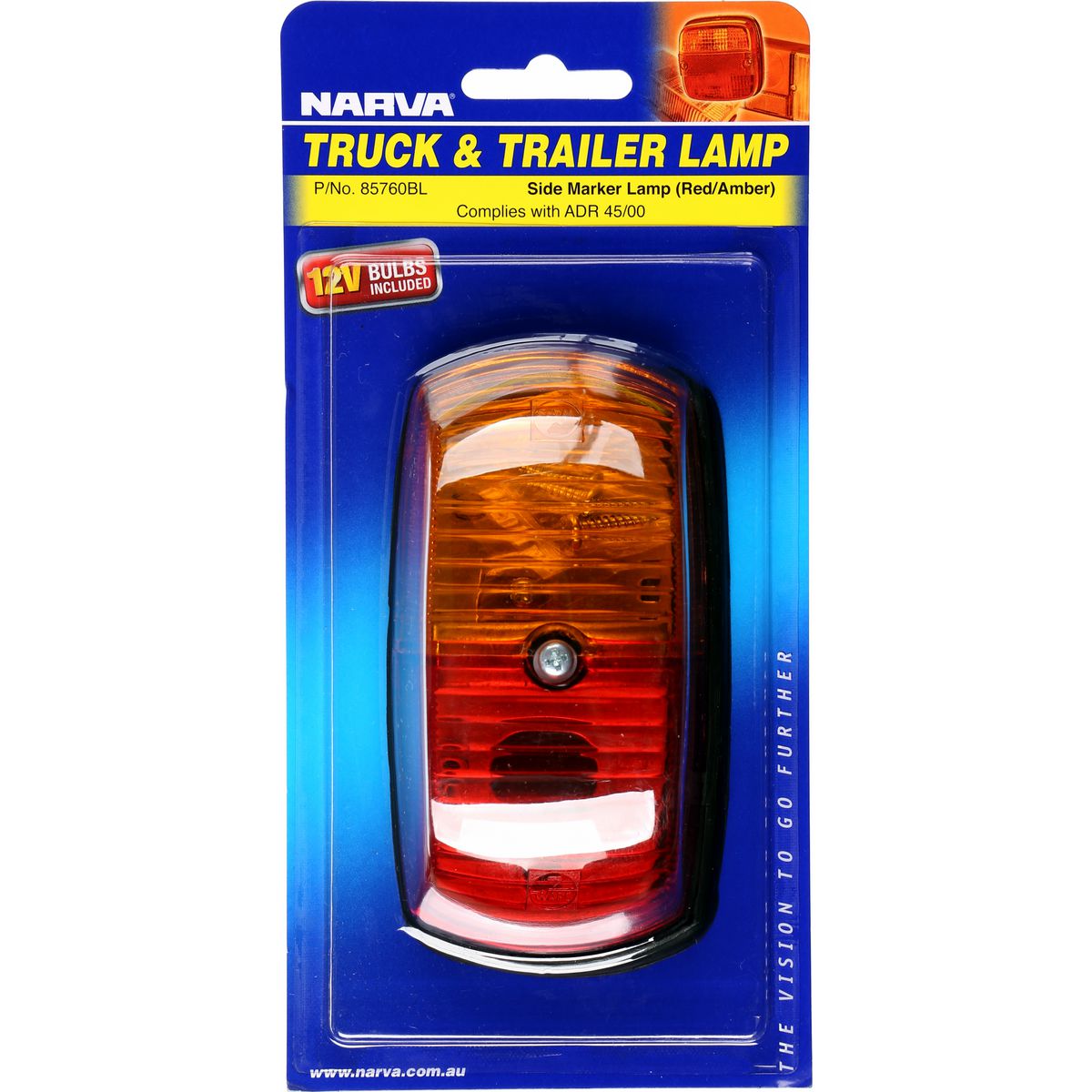 Narva Trailer Light Side Marker Red/Amber 85760BL