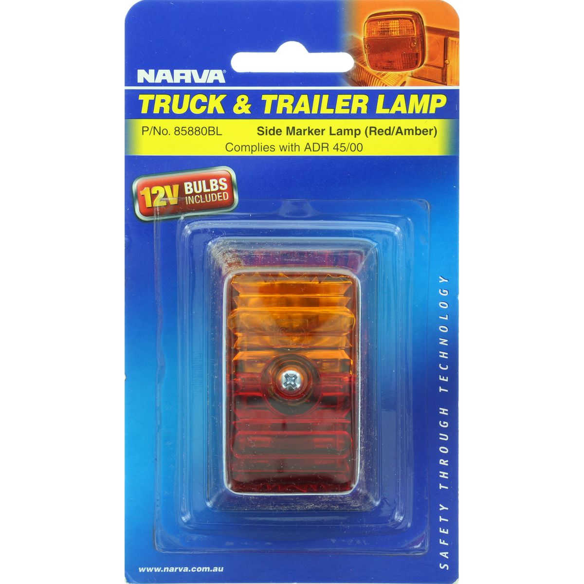 Narva Trailer Light Side Marker Red/Amber 85880BL