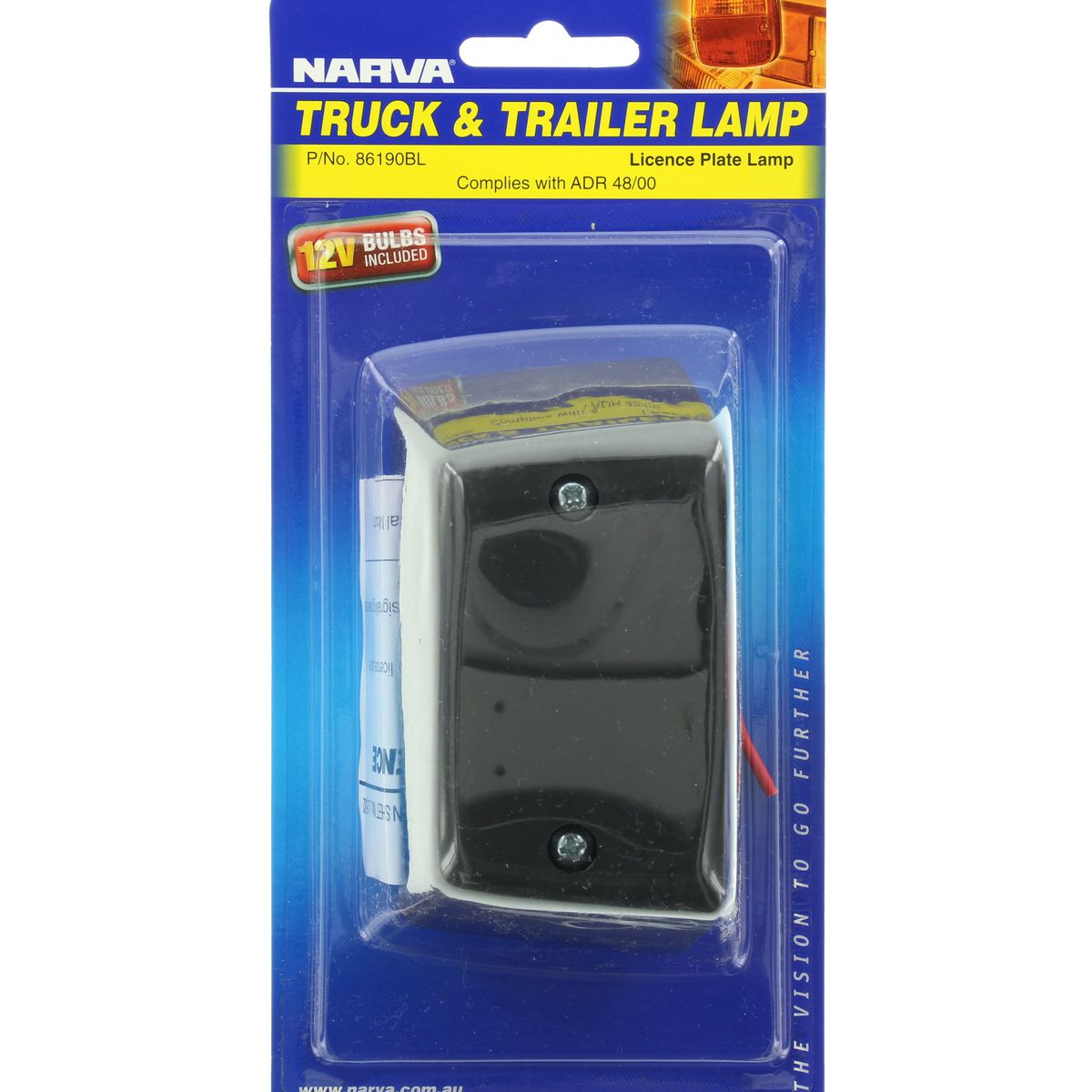Narva Trailer Light Number Plate 86190BL
