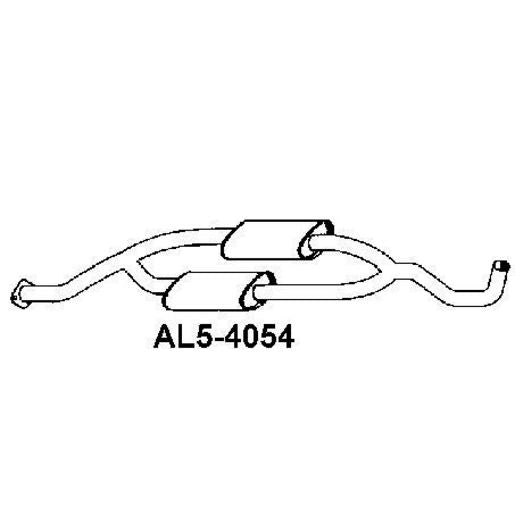 Walker Exhaust Muffler-Exhaust (Use M6188) AL5-4054