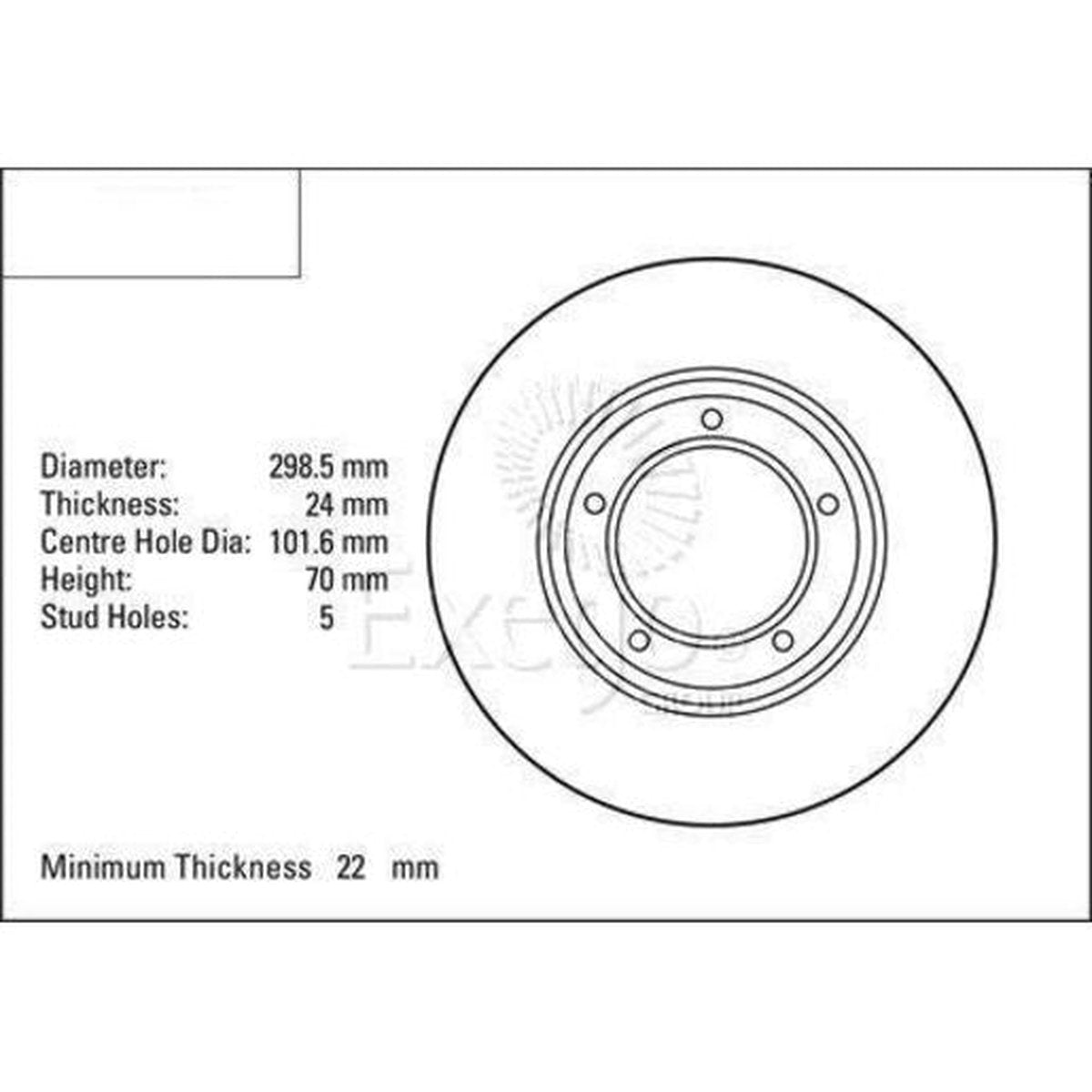 DBA Standard Brake Rotor Pair 300mm Front DBA086