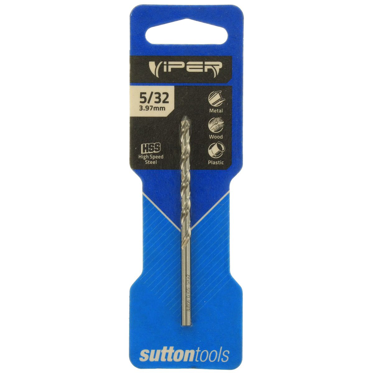 Sutton Jobber Drill Bit Viper HSS 5/32in. Dia 51mm L2 70mm L1 D1050397