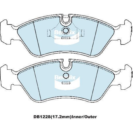 Bendix Pad Set-Disc Brake DB1228BM