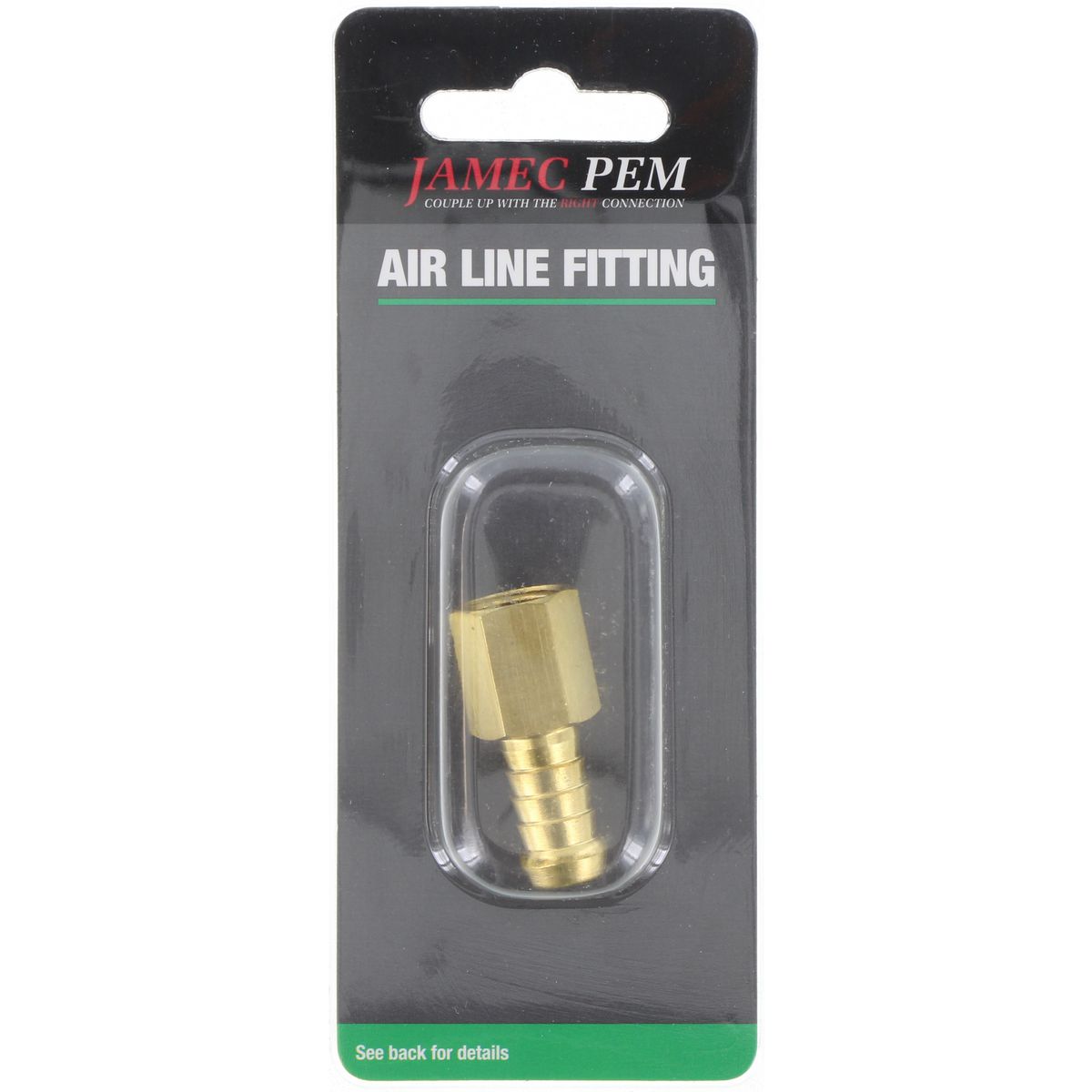 Jamec Pem Female Air Tailpiece 3/8In X 1/4In Bsp 29.1258BL