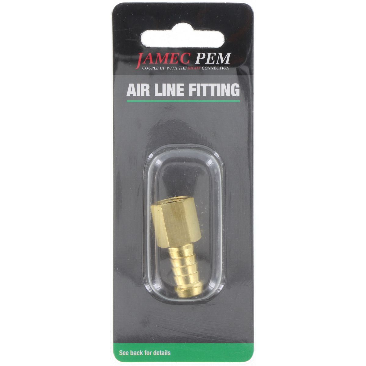 Jamec Pem Female Air Tailpiece 3/8In X 1/4In Bsp 29.1258BL