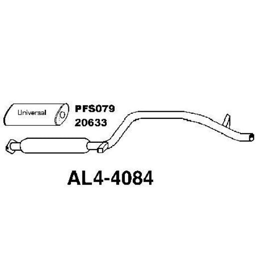Walker Exhaust Muffler-Exhaust (Use M7642F) AL4-4084