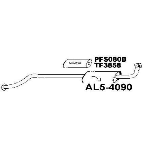 Walker Exhaust Muffler-Exhaust (Use M6177) AL5-4090