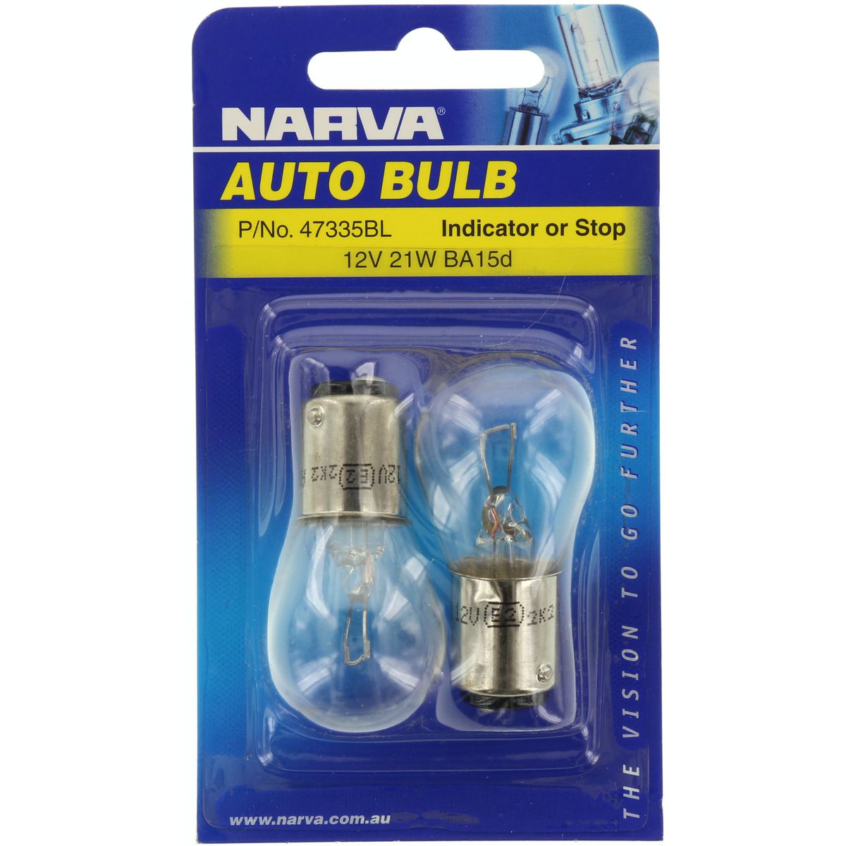 Narva Globes Tail Light/Indicator 12V 21W 2 Pack 47335BL