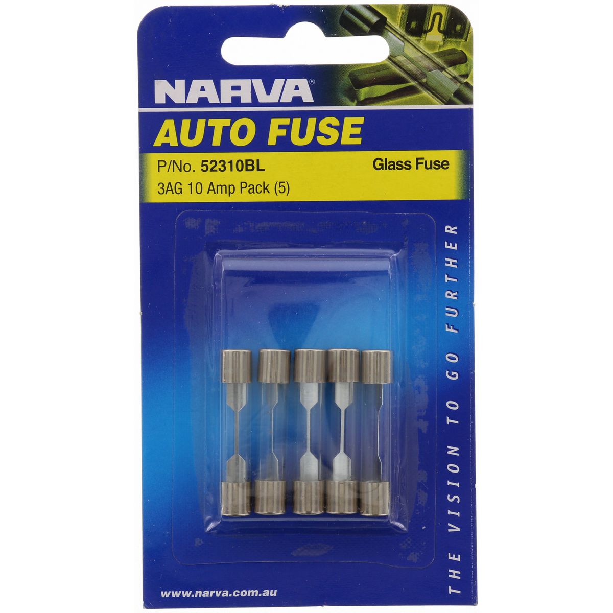 Narva Fuse Glass 3AG 10Amp (5PKT) 52310BL
