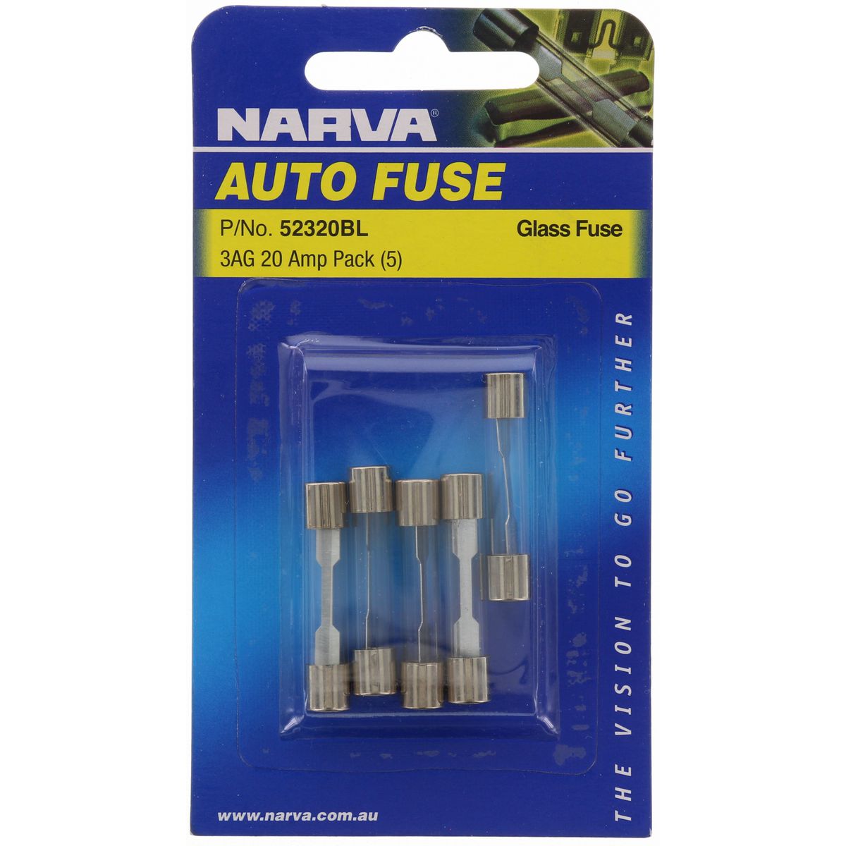 Narva Fuse Glass 3AG 20Amp (5PKT) 52320BL