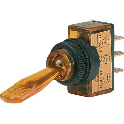 Narva Switch Toggle Illuminated On Off Amber 60050BL