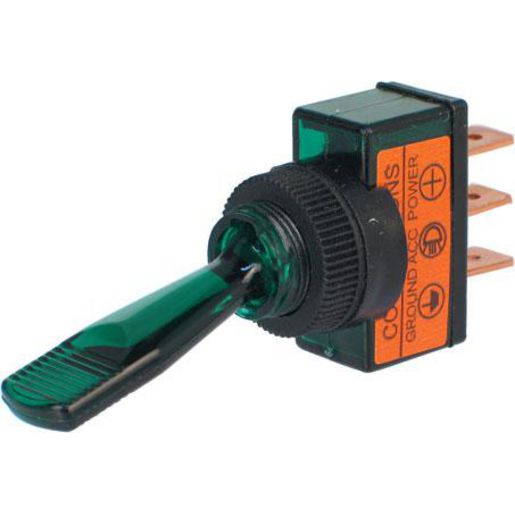 Narva Switch Toggle Illuminated On Off Green 60052BL