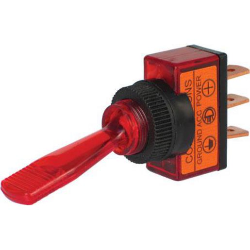 Narva Toggle Switch Illuminated On/Off Red 60053BL