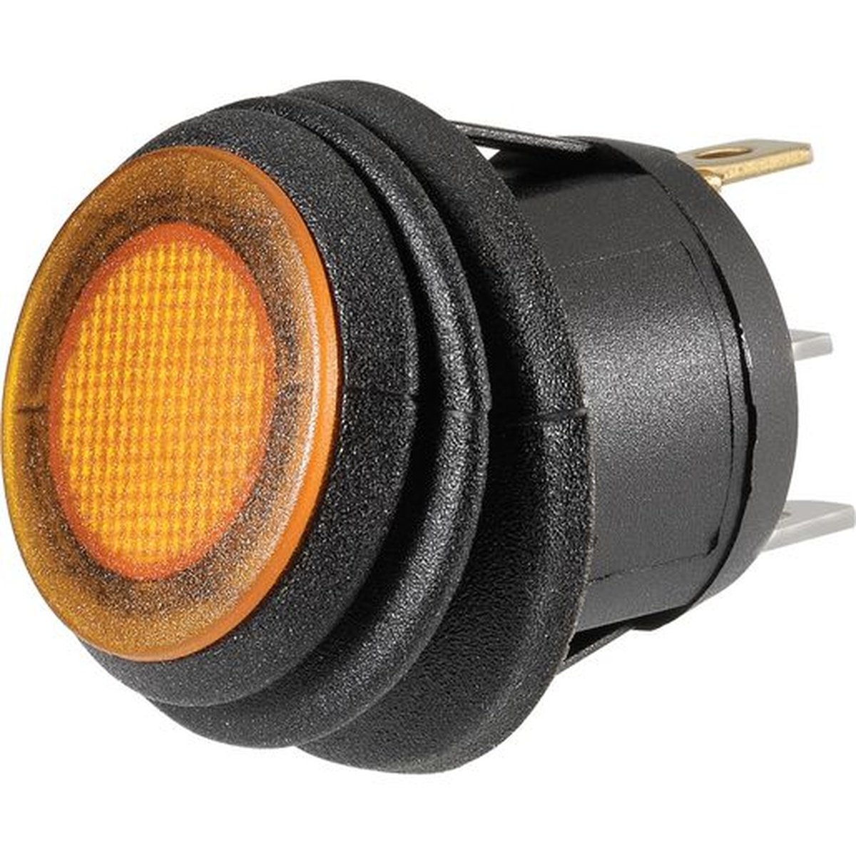 Narva Rocker Switch 12V 30A Amber LED On Off 62036BL
