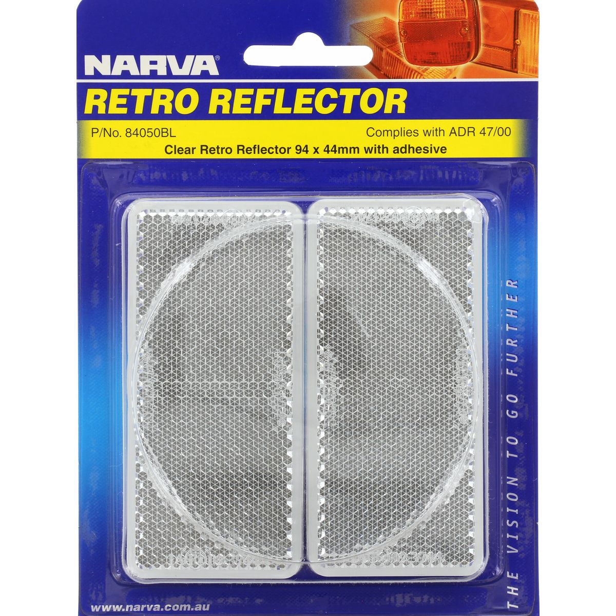 Narva Reflector 94mmx44mm Clear Self Adhesive 84050BL