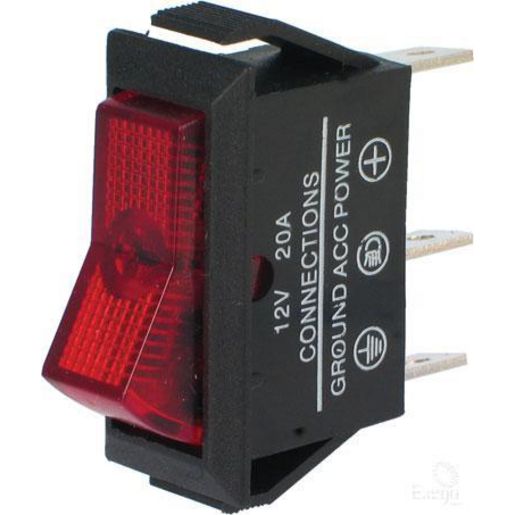 Narva Rocker Switch Illuminated On/Off Red 62018BL