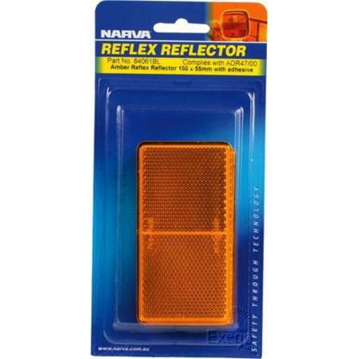 Narva Reflector 105mmx55mm Amber Self Adhesive 84061BL