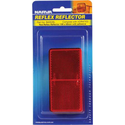 Narva Reflector 105mmx55mm Red Self Adhesive 84062BL