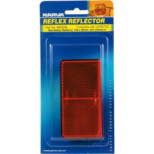 Narva Reflector 105mmx55mm Red Self Adhesive 84062BL