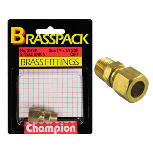 Champion Fasteners Union Pack-Single 1/4 X 1/8 Bsp 304BP