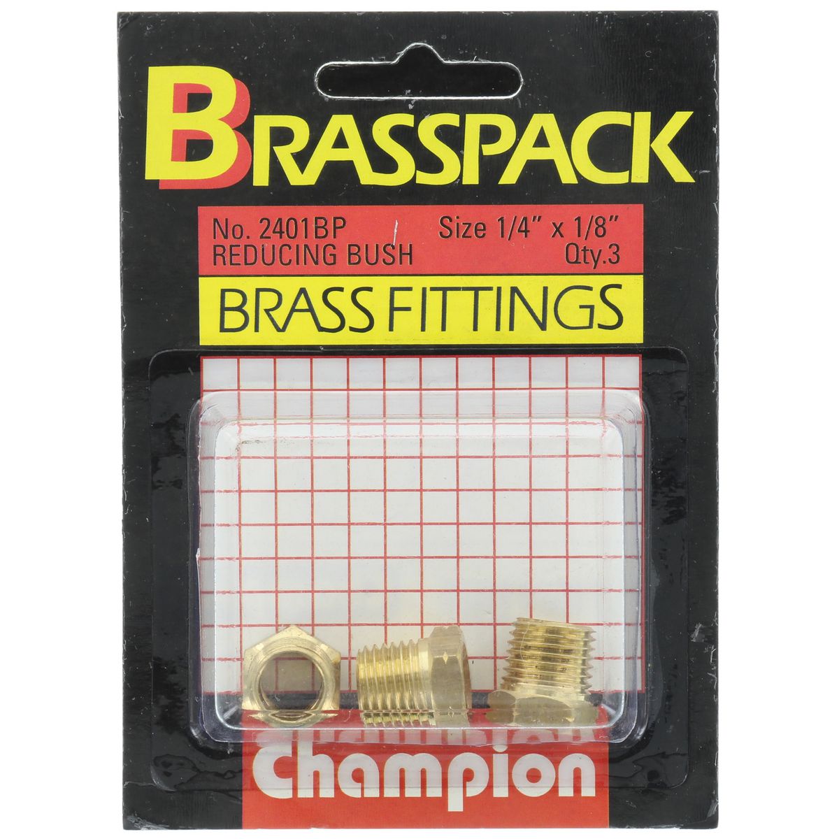 Champion Fasteners Hose Fitting Reducing Bush 1/4In. X 1/8In. Bsp 2401BP