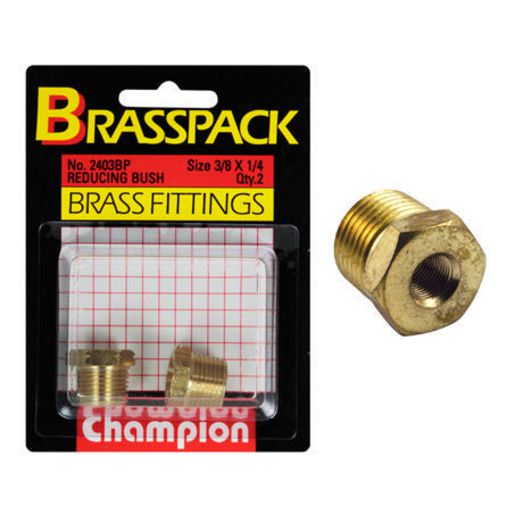 Champion Fasteners Hose Fitting 3/8In. X 1/4In. Bsp Reducing Bush Pack 2403BP