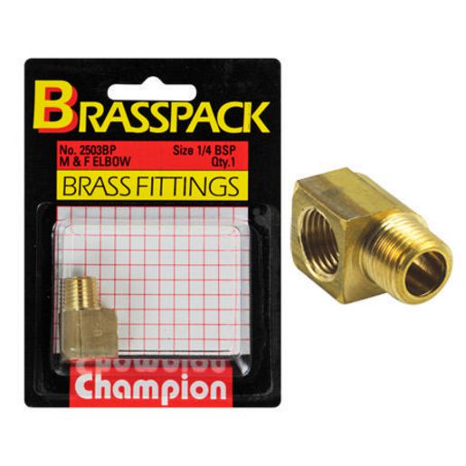 Champion Fasteners Hose Fitting Male / Female Elbow 1/4In. 2503BP