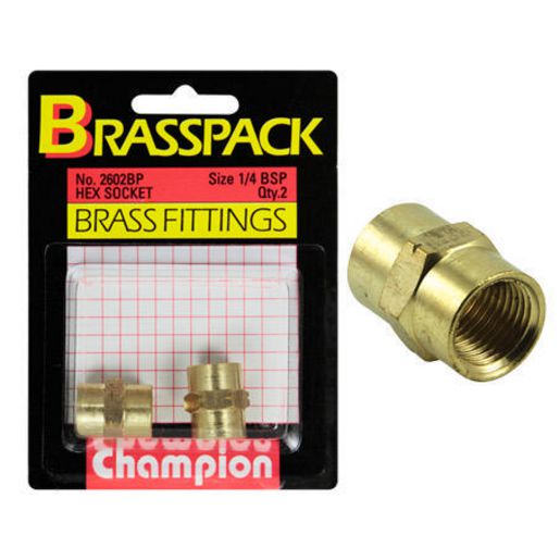 Champion Fasteners Hose Fitting 1/4In. Bsp Hex Socket 2602BP