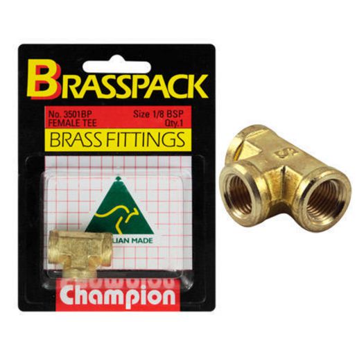Champion Fasteners Hose Fitting 1/8In. Bsp Union Tee 3501BP