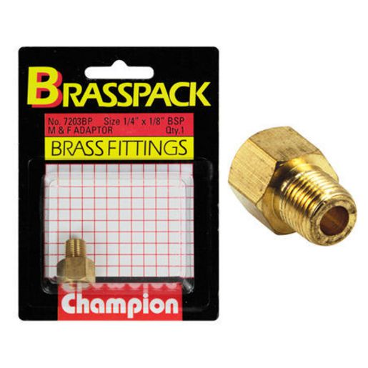 Champion Fasteners Adaptor Pack-1/4 To 1/8 Bsp M/F 7203BP