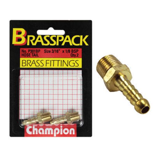 Champion Fasteners Tail Piece Connector Pack 3/16In. X 1/8In. Bsp Male P301BP