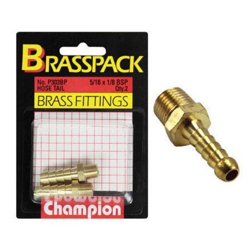 Champion Fasteners Tail Piece Connector Pack 5/16In. X 1/8In. Bsp Male P303BP