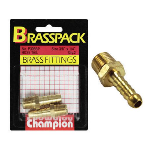 Champion Fasteners Tail Piece Connector Pack 3/8In. X 1/4In. Male P305BP