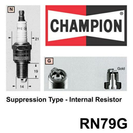 Champion Copper Plus Spark Plug 8 Pack RN79G