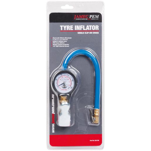 Jamec Pem Tyre Inflator - Clip On Chuck 2.0135