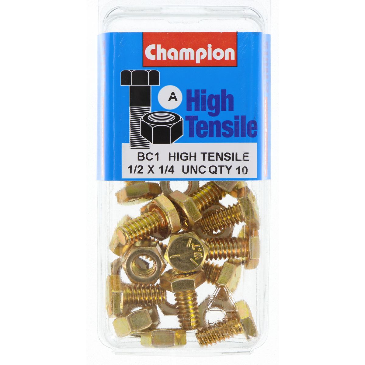 Champion Bolt & Nut Pack UNC 1/2 x 1/4 BC1