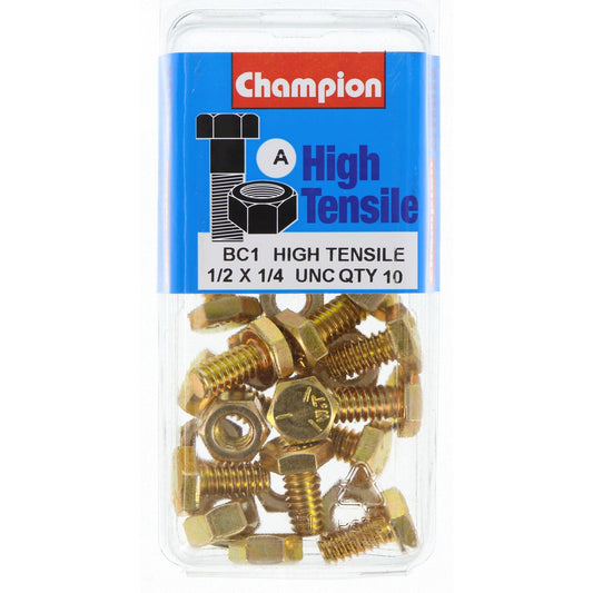 Champion Bolt & Nut Pack UNC 1/2 x 1/4 BC1