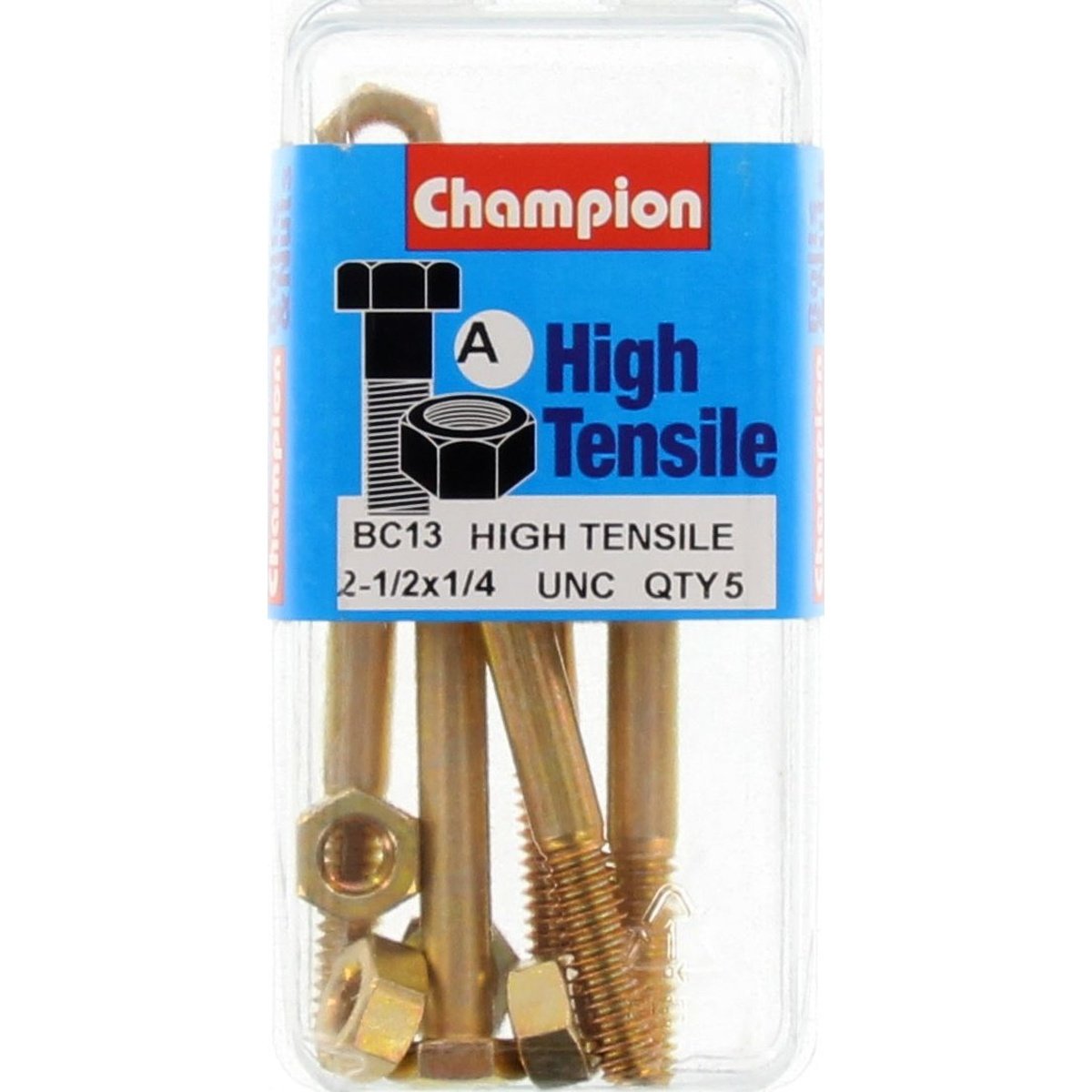 Champion Bolt & Nut Pack UNC 2-1/2 X 1/4 BC13