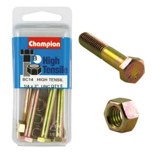 Champion Bolt & Nut Pack UNC 3 x 1/4 BC14
