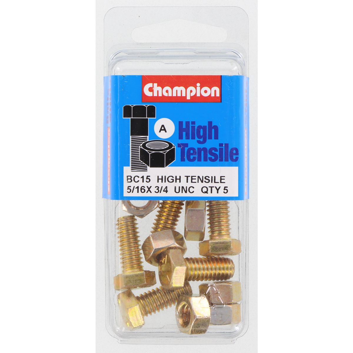 Champion Bolt & Nut Pack UNC 3/4 x 5/16 BC15