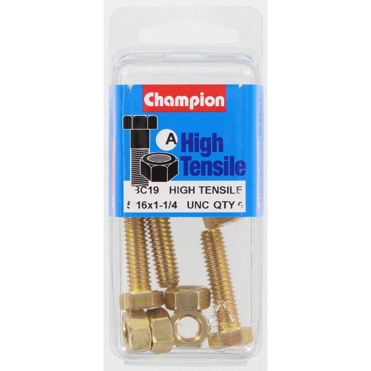 Champion Bolt & Nut Pack UNC 1-1/4 x 5/16 BC19
